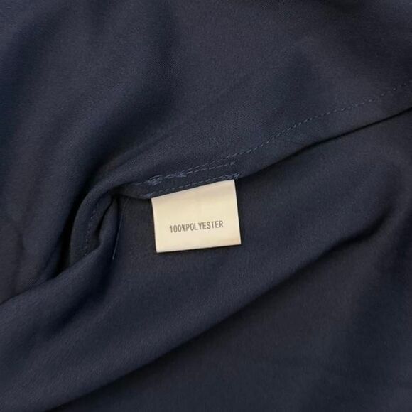 NWT Petal & Pup Women's Satin Sheer Dress in Navy Size 6 Glam Party Bodycon - Picture 6 of 6